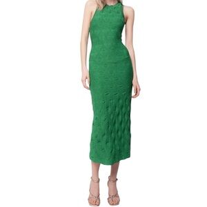 Pinko Agna Abito Dress in Lawn Green small
